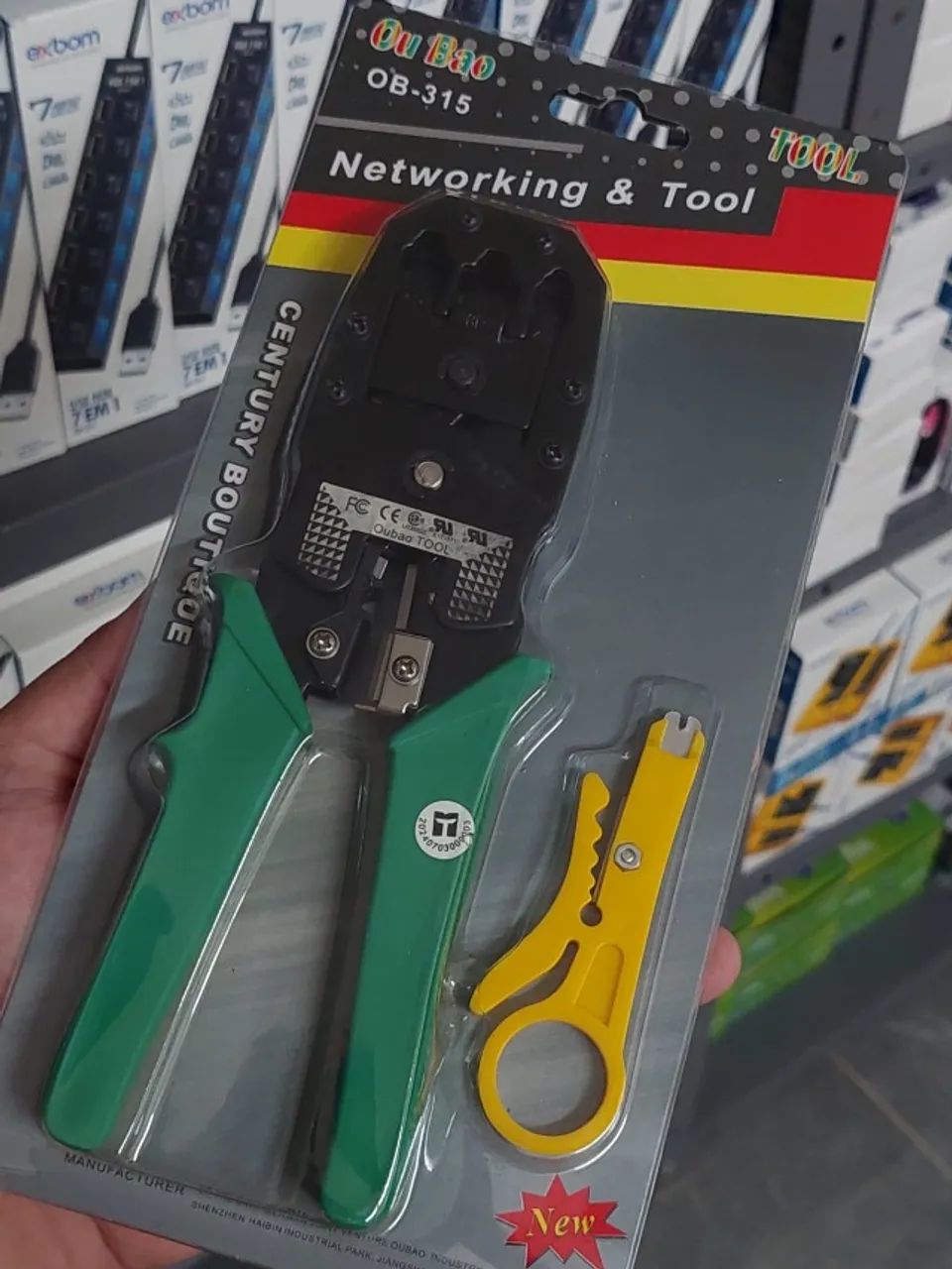 Noobi Informática | Alicate Crimpar RJ45/RJ12/RJ11 + Desencapador | Noobi - Foto 2