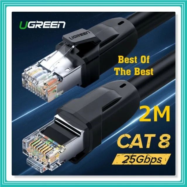 Cabo De Rede Cat8 Rj45 2000mhz 2 Metros 25Gbps Ugreen