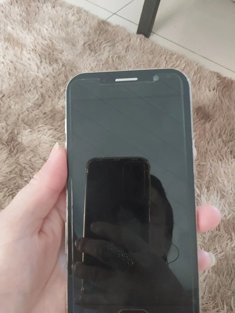 Smartphone Samsung A7 dourado 