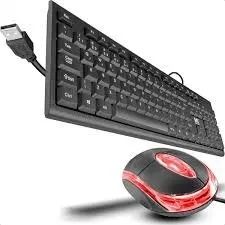 Teclado E Mouse Usb Com Fio Ideal P/ Escritório Pc Notebook