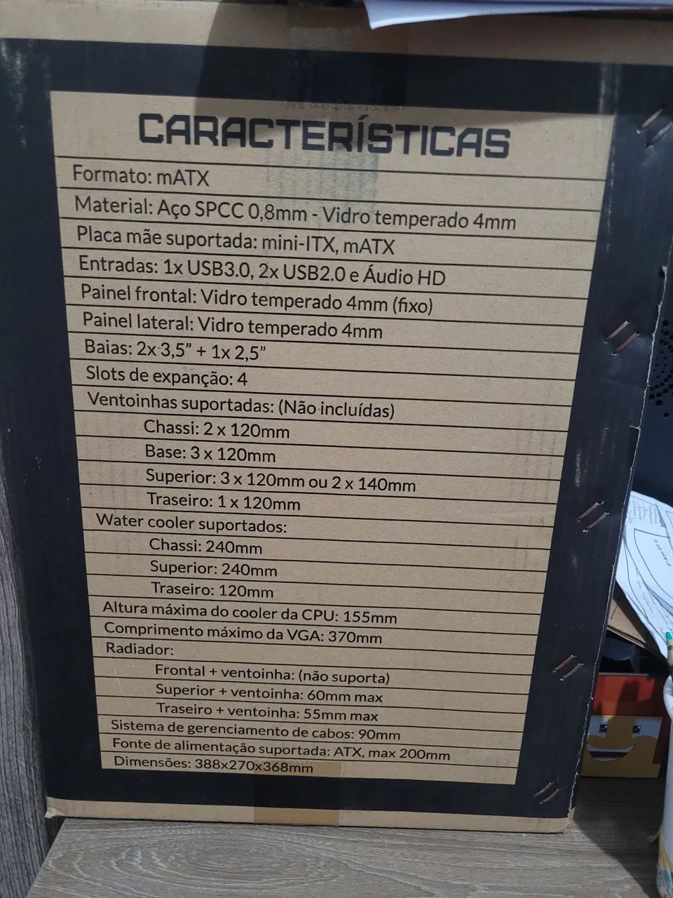 Gabinete Gamer HX 710l Series (NÃO ACOMPANHA PARAFUSOS) + 3 Ventoinhas (Fans) - Foto 4
