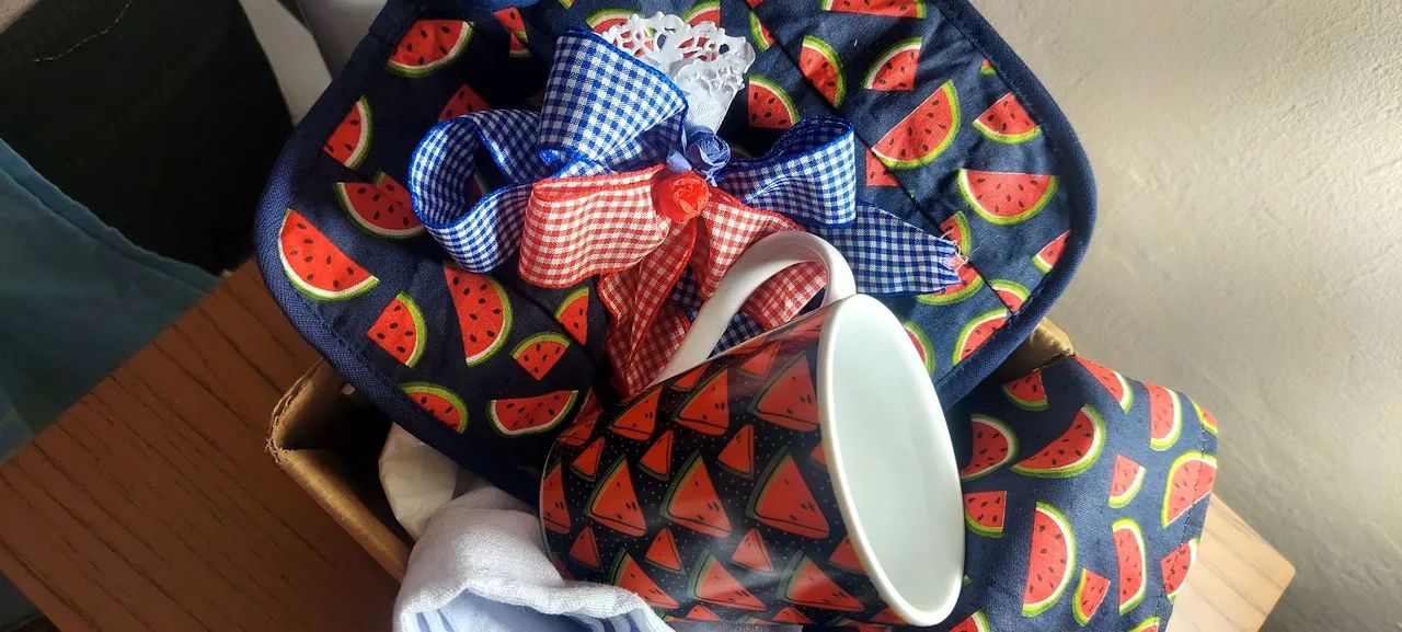  Kit Caneca de cerâmica com estampa de melancia - Foto 5