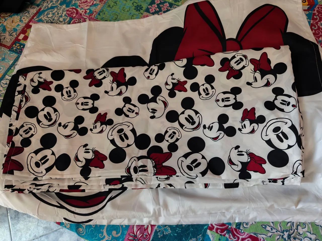 Lençol de casal Mickey( 4 peças) - Foto 3