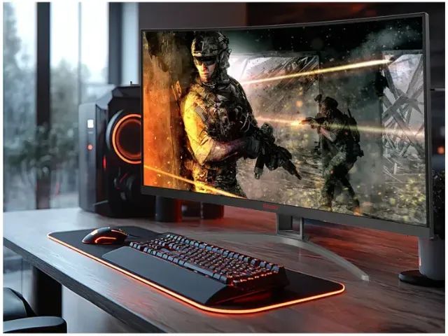 Monitor Gamer 31,5 LED Curvo Widescreen Full HD HDMI VGA DisplayPort 1ms 165Hz Promoção - Foto 3