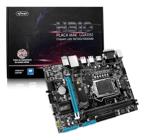Placa Mãe LGA1151 Knup Chipset H310 i3/i5/i7/Pentium/Celeron ddra