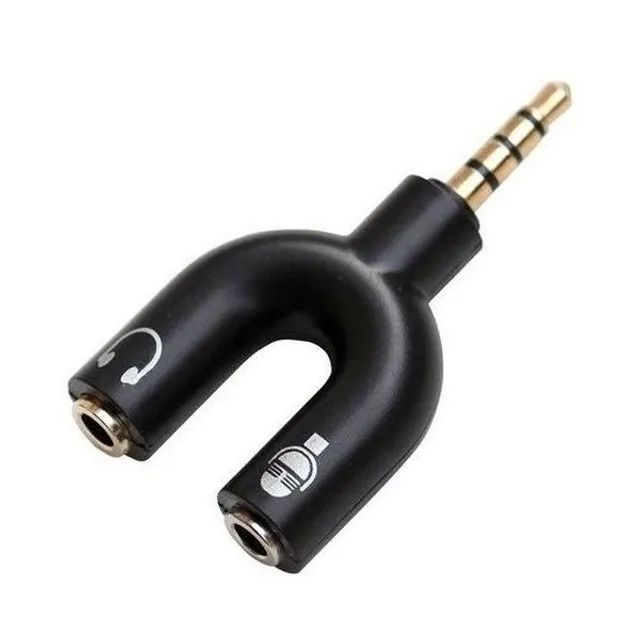 Adaptador P3 Fone e Microfone Headset P2 X P3 áudio