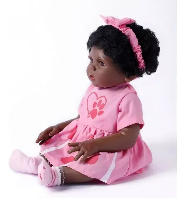 Boneca Bebê Realista Bela 48cm C 08 Acessórios Brink - Foto 4
