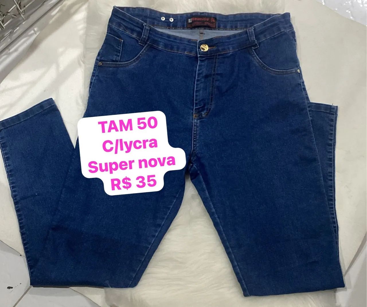 Calça jeans c/lycra TAM 50/54  - Foto 5