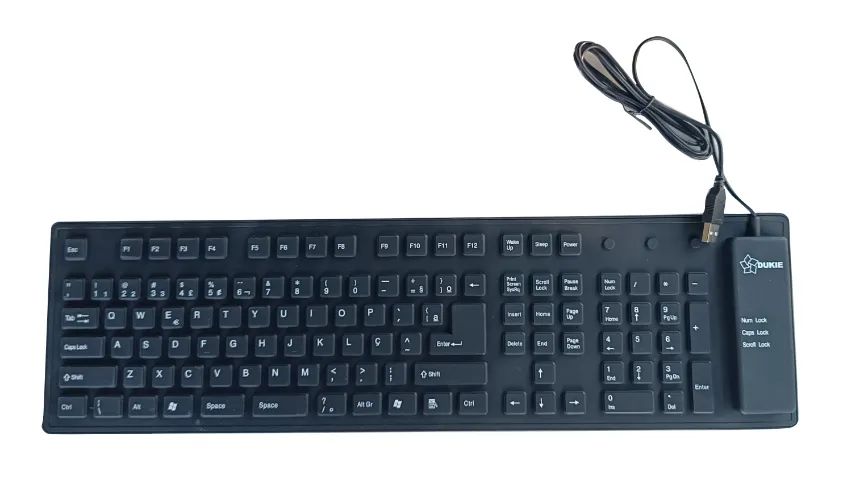 teclado flexivel dk14 usb plug and play impermeavel k19 - Foto 5
