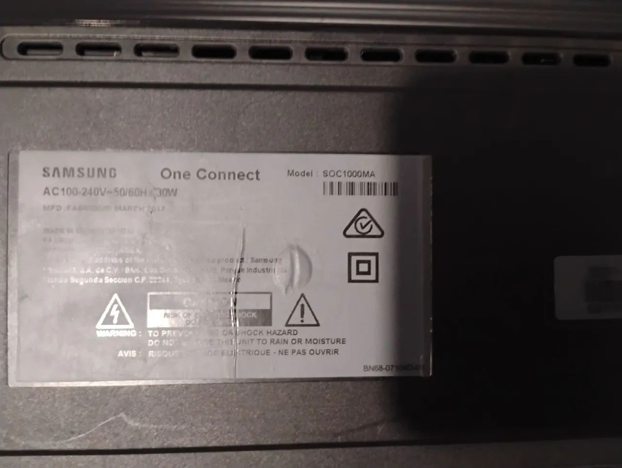 One Connect mod SOC1000MA tv Samsung 65-55 polegadas 