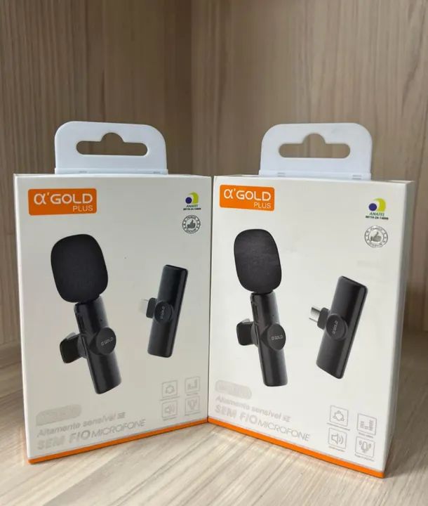 Microfone Sem Fio para Celular A'Gold Plus
