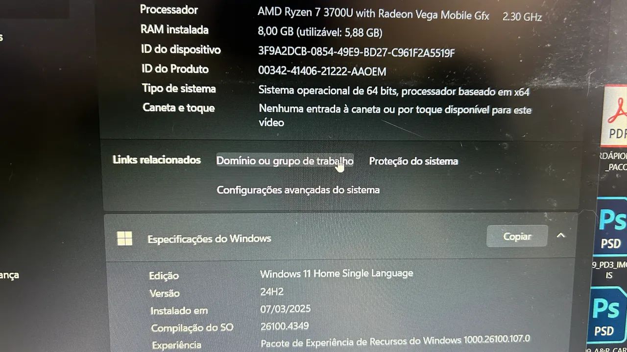 Notebook Lenovo Ryzen 7 - Foto 2
