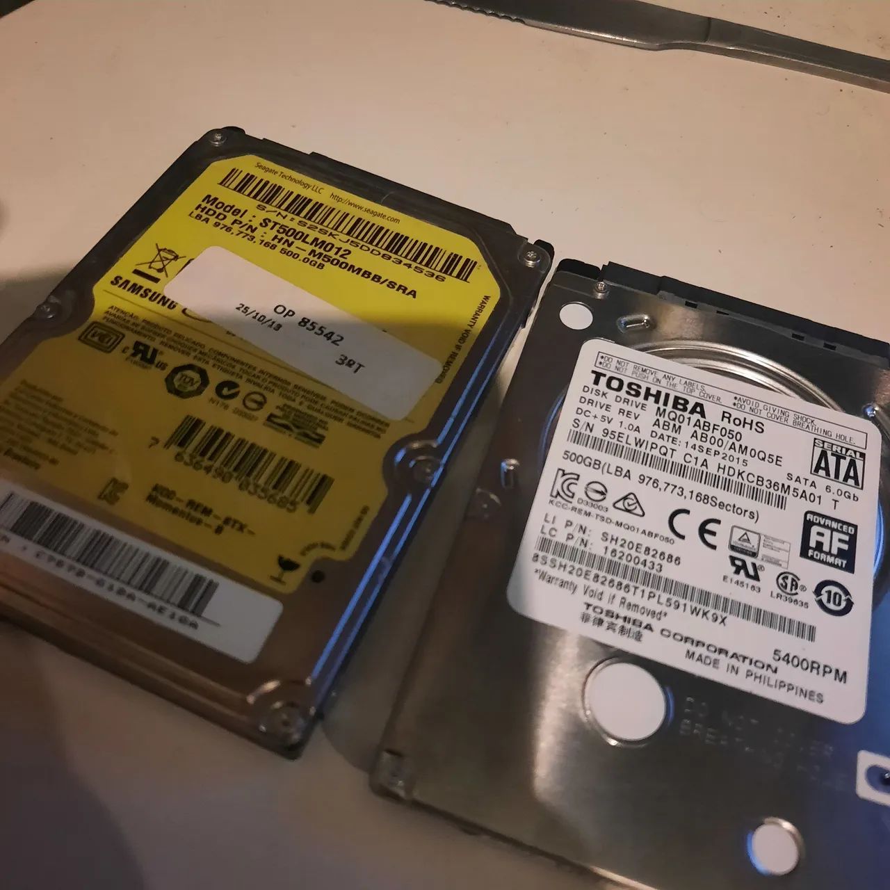 Dois HDs 500gb (usados) funcionando perfeitamente64374420031618120