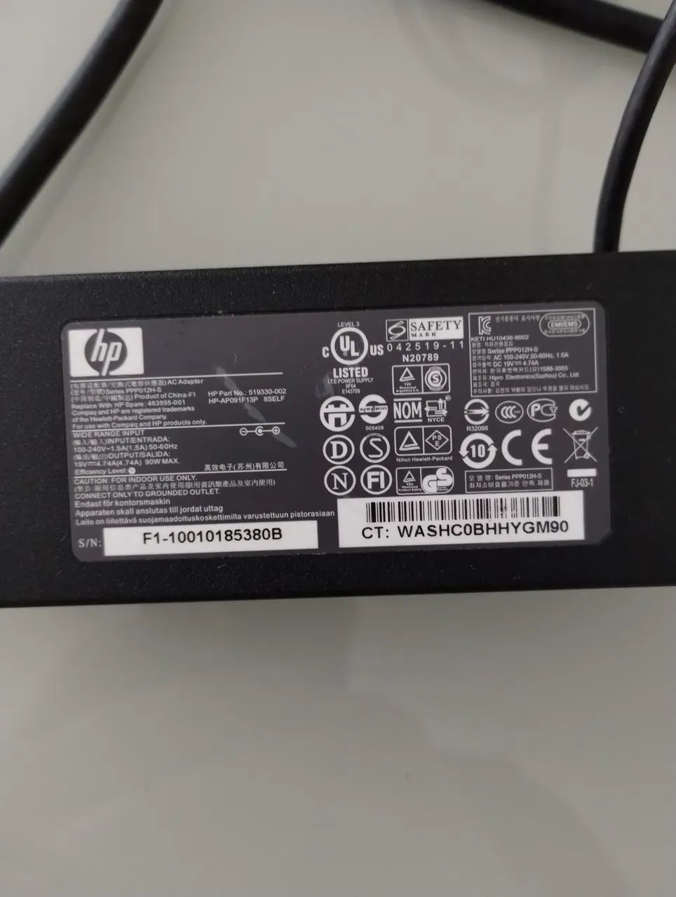 Cabo de notebook HP