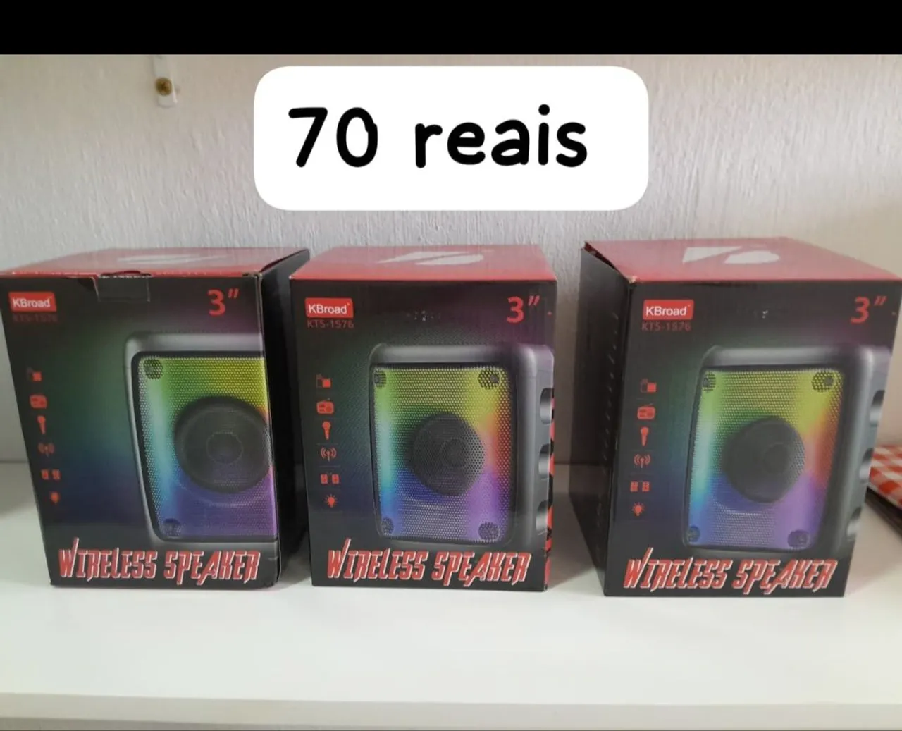 Caixa de Som Wireless Kts-1576 3" - Kbroad