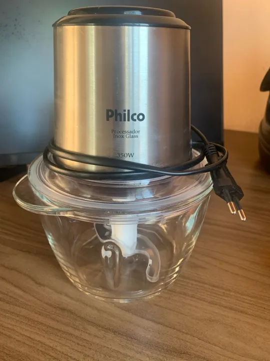 Processador de Alimentos Philco 350W Inox e Vidro