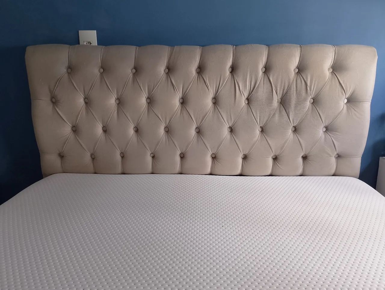 Cabeceira de Cama Queen Bege - Foto 5
