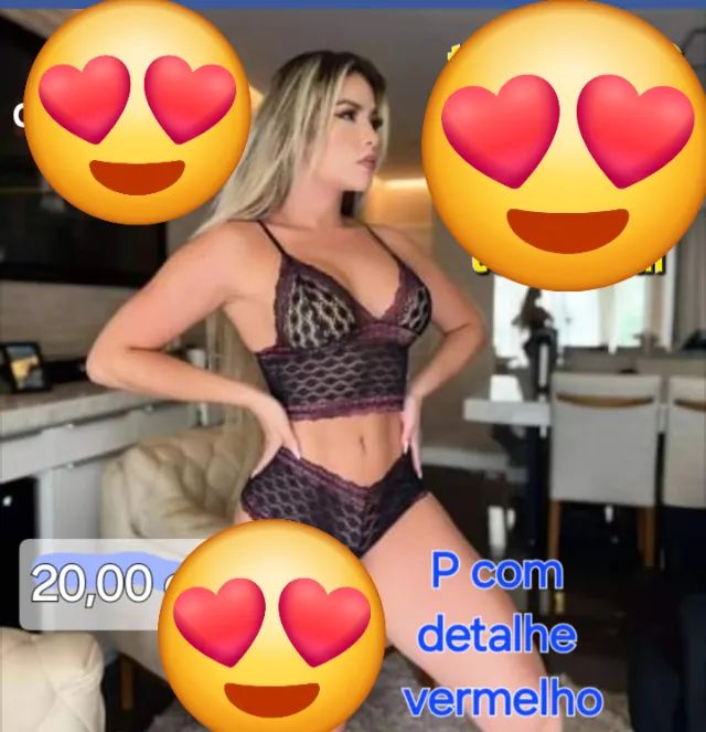 Conjunto lingerie renda tam P nova