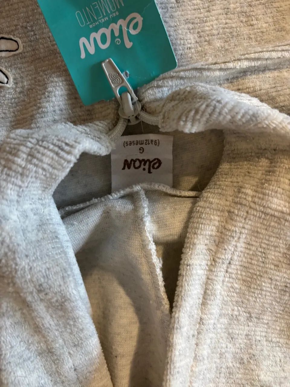 Conjunto de Moletom Infantil Cinza Elian - Foto 3