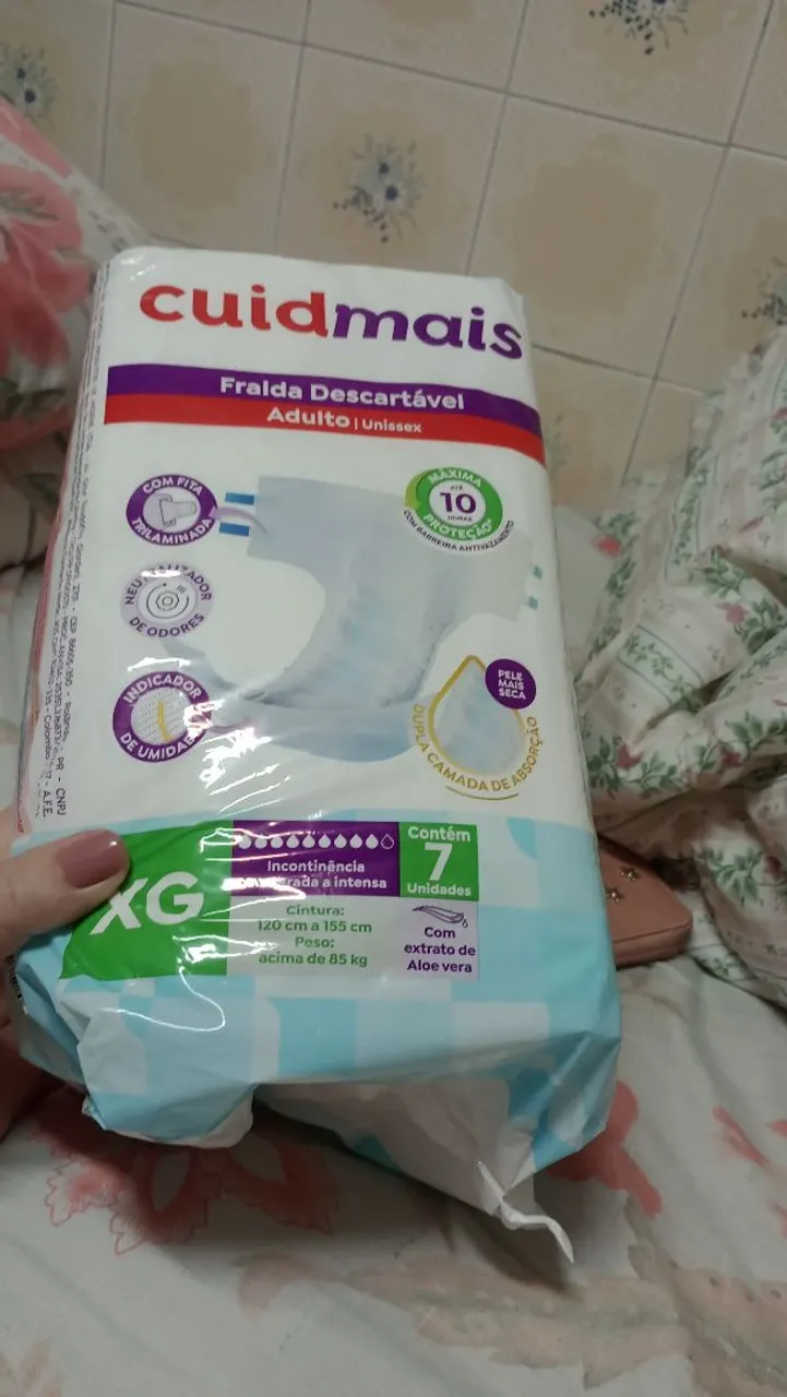 Fralda Descartável Adulto CuidMais XXG - 4 pacotes