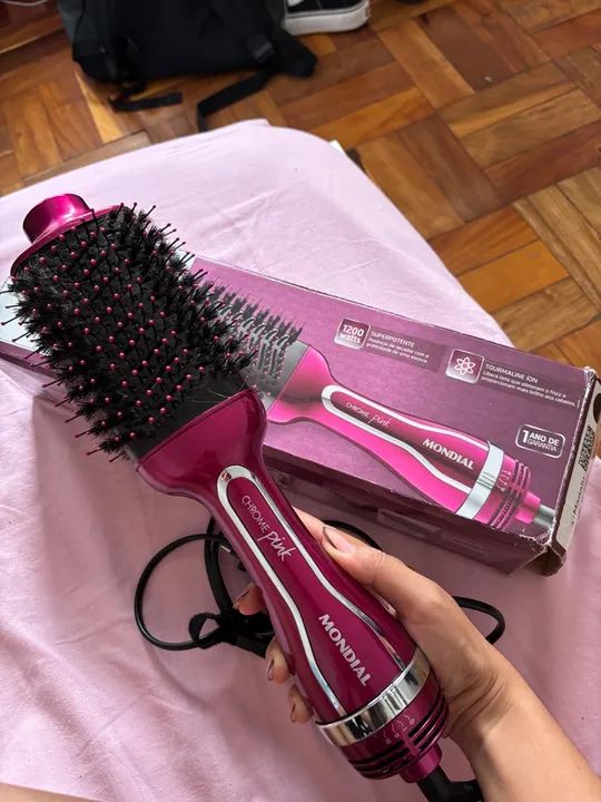 Escova Secadora Mondial Chrome Pink - Foto 3