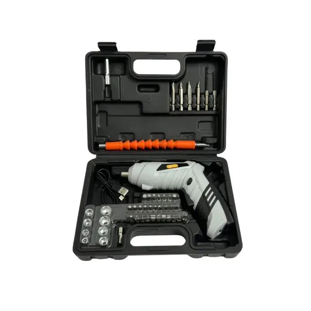 Parafusadeira Mini Portátil Bateria Acompanha Maleta 47 Pçs - Foto 4