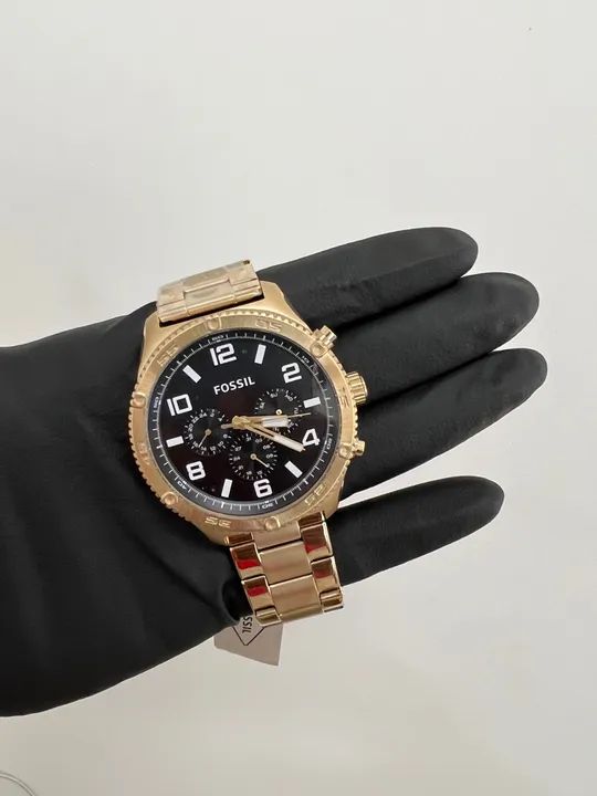Relógio Fossil Masculino Dourado - Foto 2