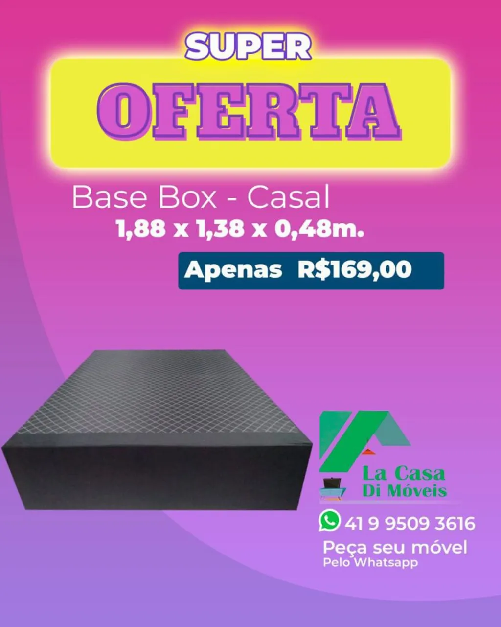 Base Box Casal - Novo - Super Oferta!