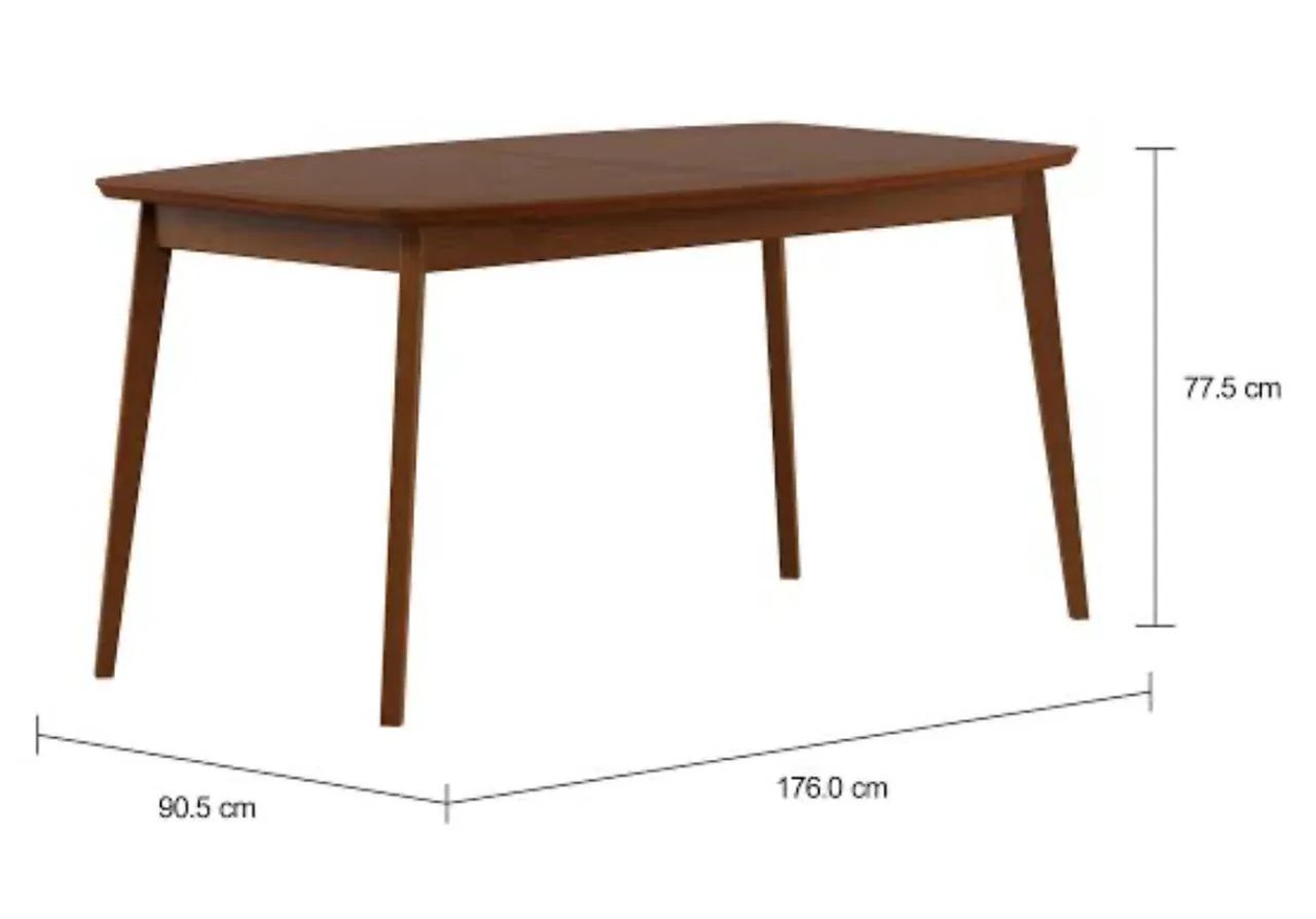 MESA EXTENSÍVEL TOKSTOK 1,36 M/1,76 M X 90 CM OREGON - Foto 2