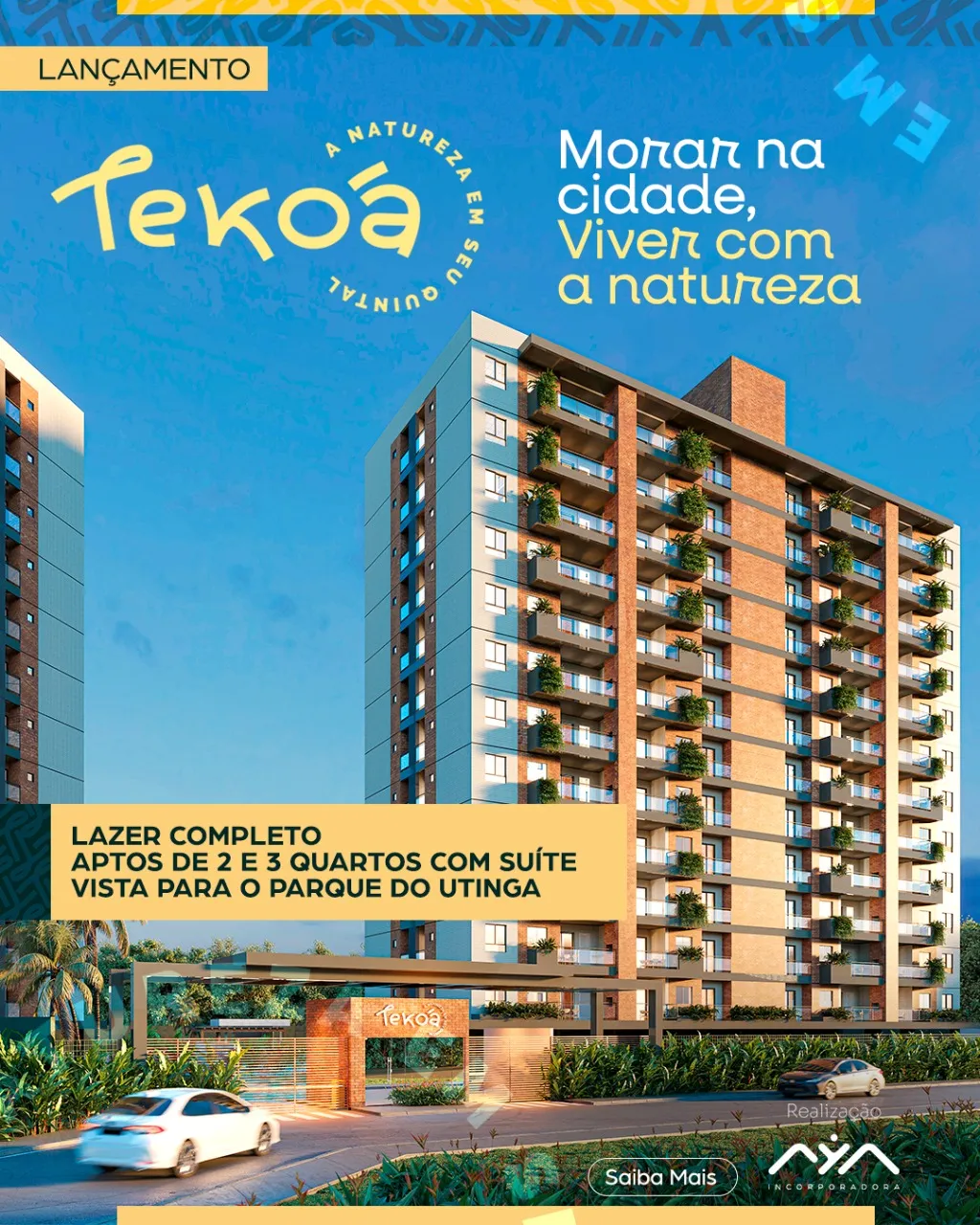 Tekoá - Lançamento em frente ao Shopping Castanheira - Vista para o Utinga- Bairros- Casta