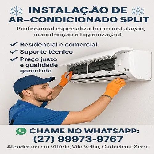 Instalação de Ar Condicionado SPLIT - Com Garantia - Parcelo no Cartão