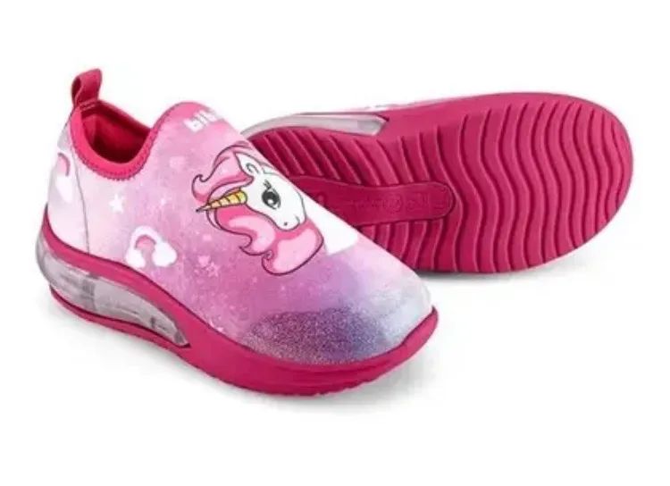 Tênis INFANTIL LED BIBI - unicórnio - ROSA - Foto 4