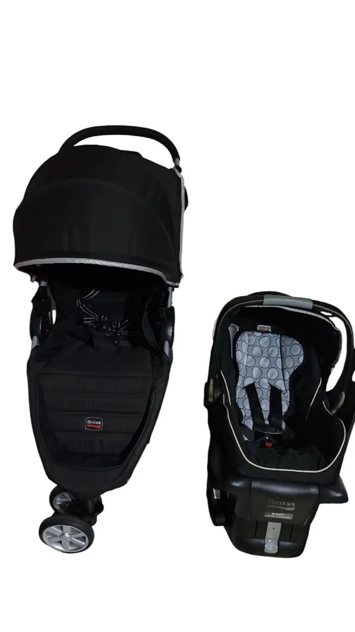 Kit carrinho com bebê conforto e base  - Foto 2