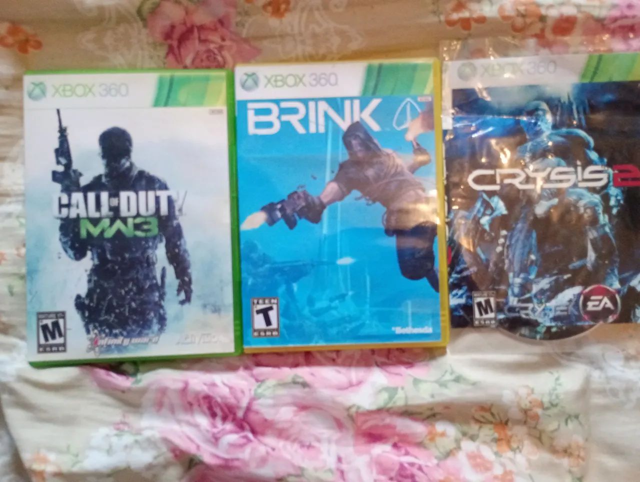 3 jogos Xbox 360 - Brink, Call of Duty MW3 e Crysis 2