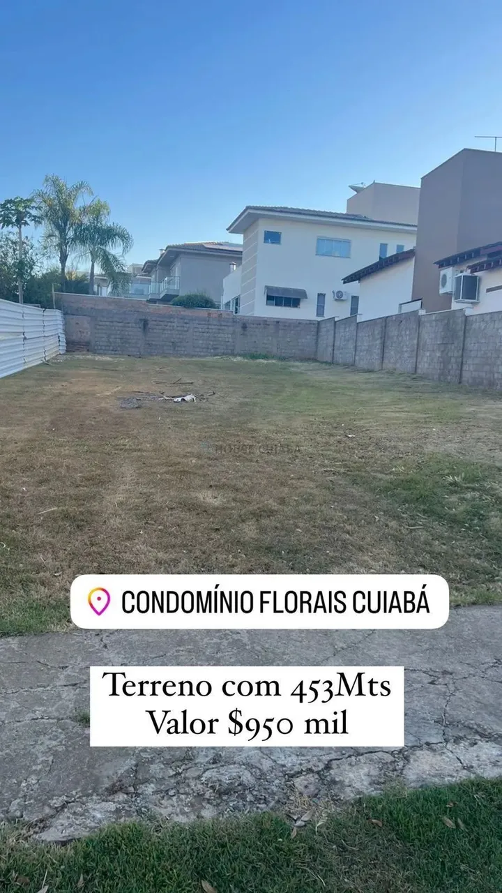 Terreno A Venda No Condomínio Florais Cuiabá