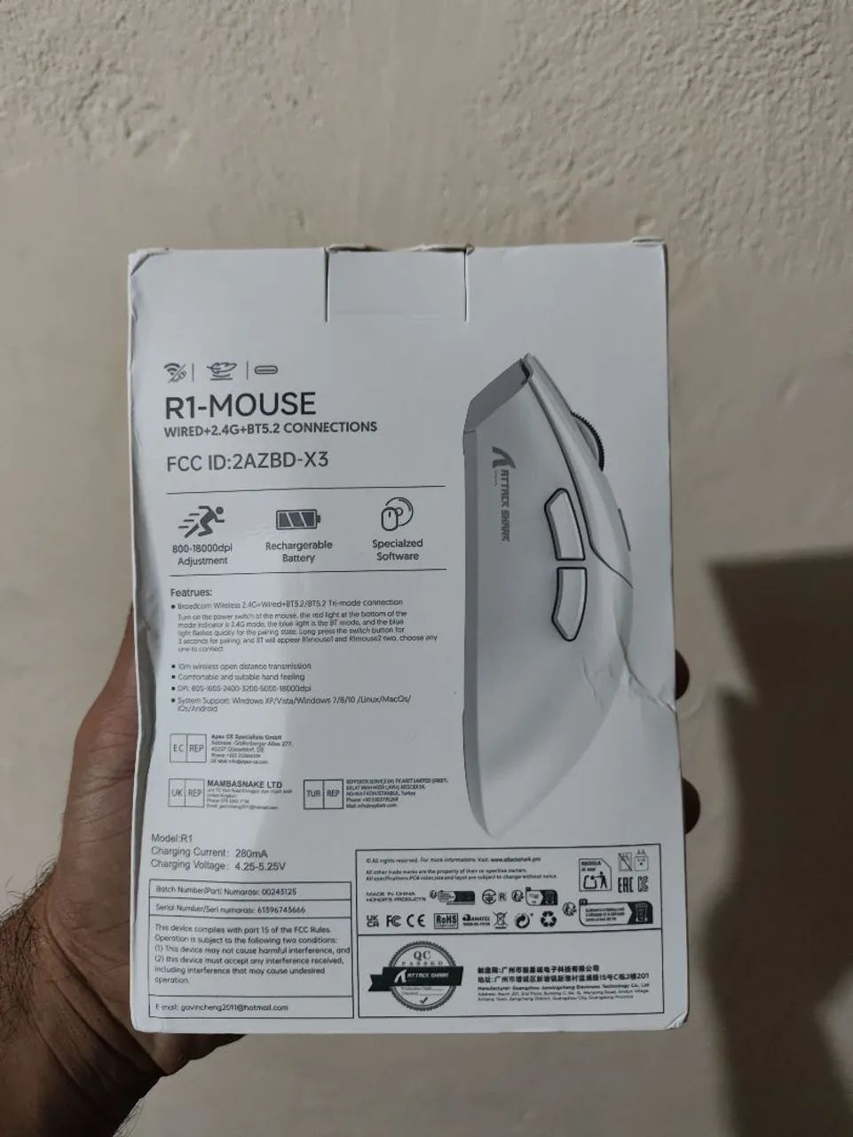 MOUSE GAMER ATTACK SHARK R1 - Foto 2