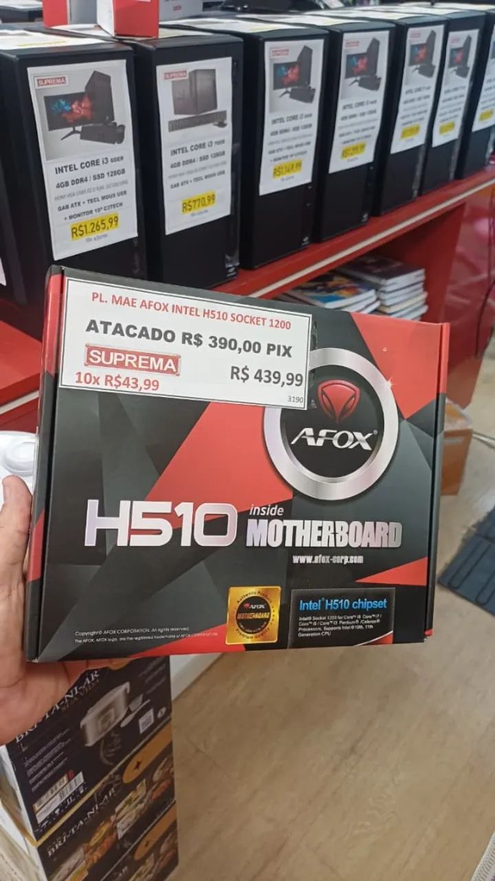 PLACA MÃE H510 10/11 GERAÇÃO M.2 DDR4 RJ45 GIGA