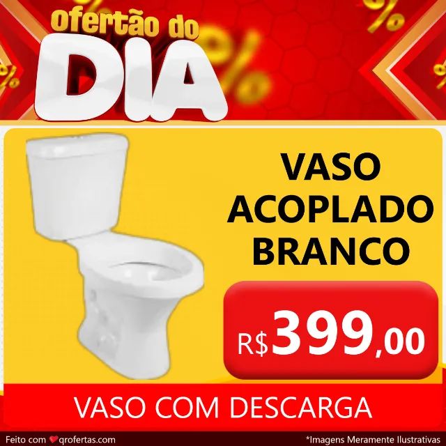 VASO ACOPLADO ( VASO + BACIA ACOPLADA ) BRANCO  - Foto 6