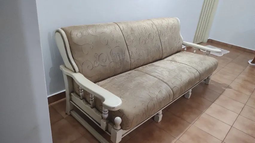 Sofá vintage 3 lugares com 2 poltronas - relíquia - Foto 4