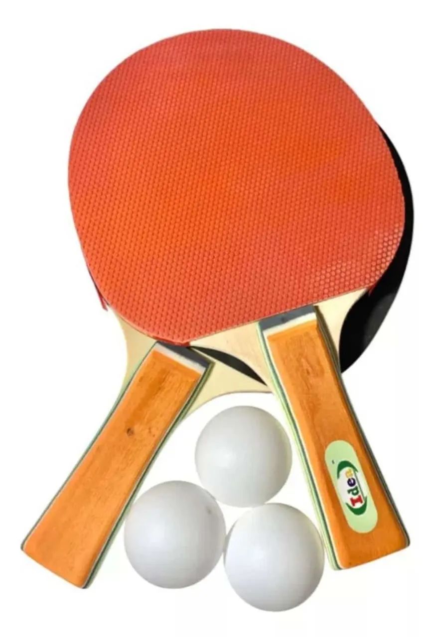 Kit Ping Pong 2 Raquetes 3 Bolinhas Tênis de Mesa - Foto 3