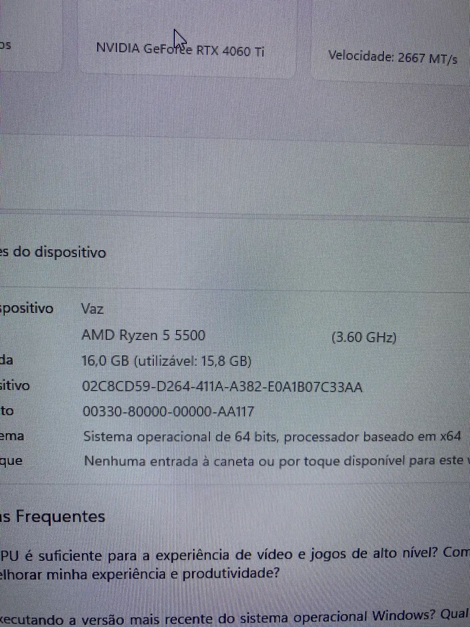 Pc gamer Ryzen 5 5500 - RTX 4060 TI - Foto 2