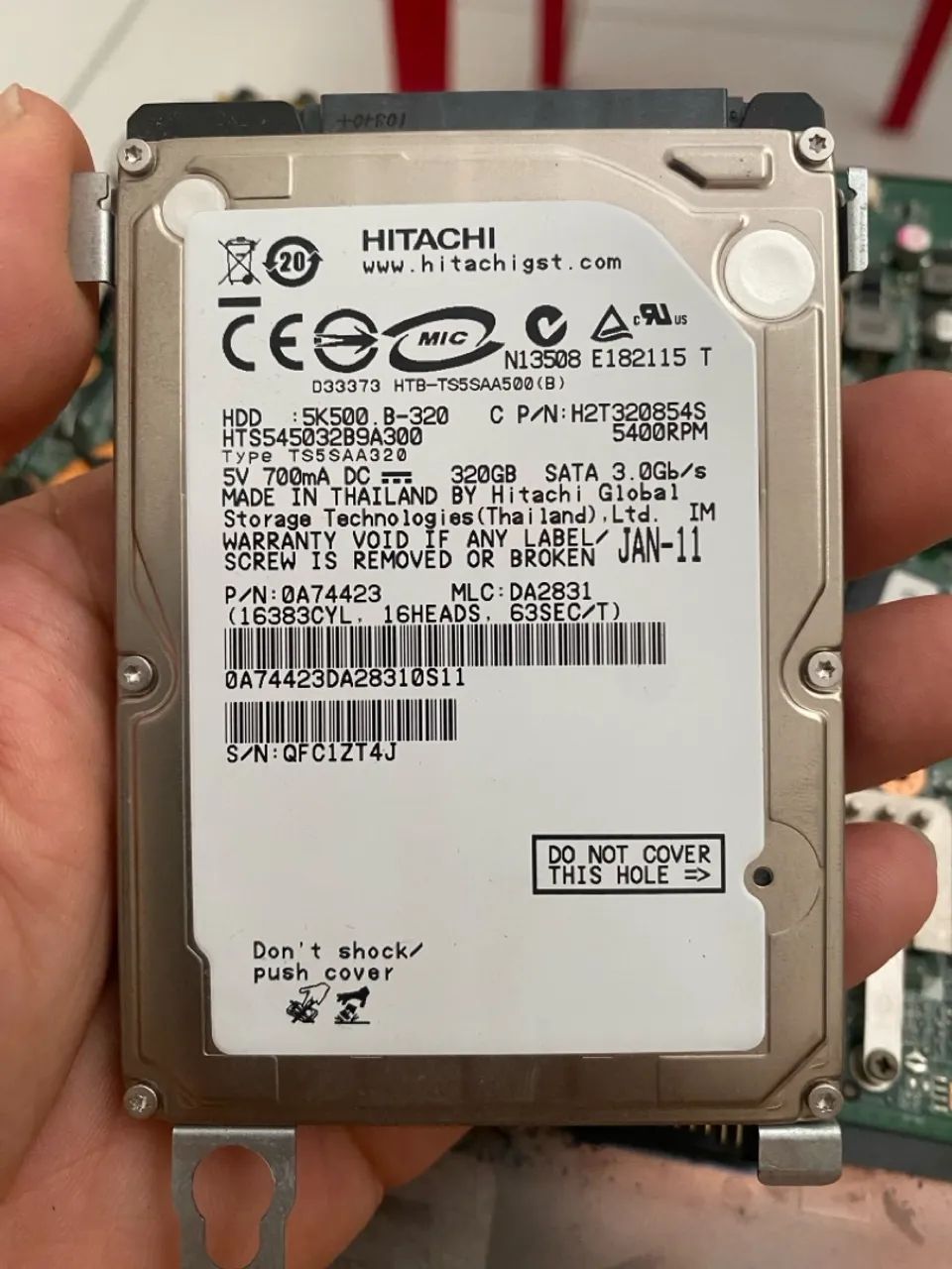 Hd Sata 3 para notebook 320GB