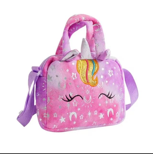 Bolsa de unicórnio para meninas 5 a 7 anos.