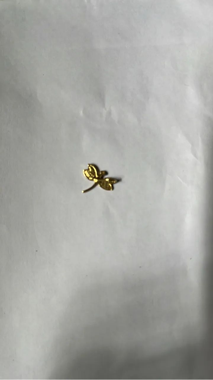 Pingente libélula de ouro 18k - Foto 5