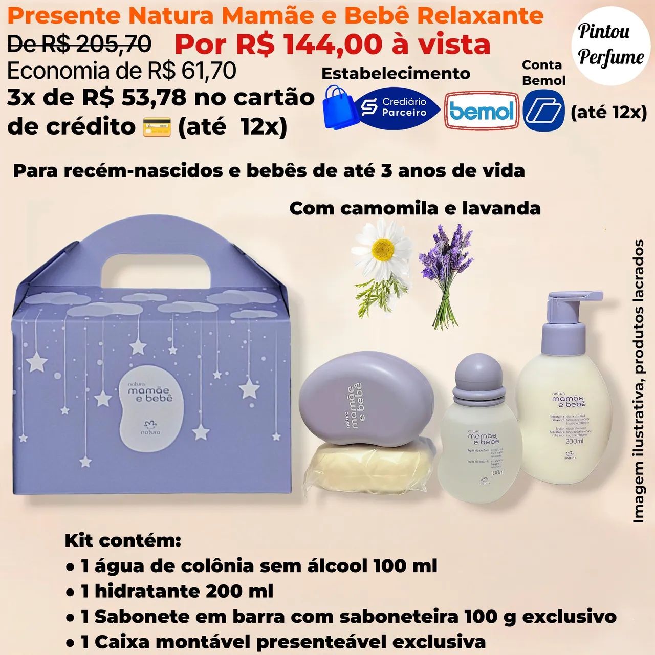 Kits Mamãe e Bebê Natura 