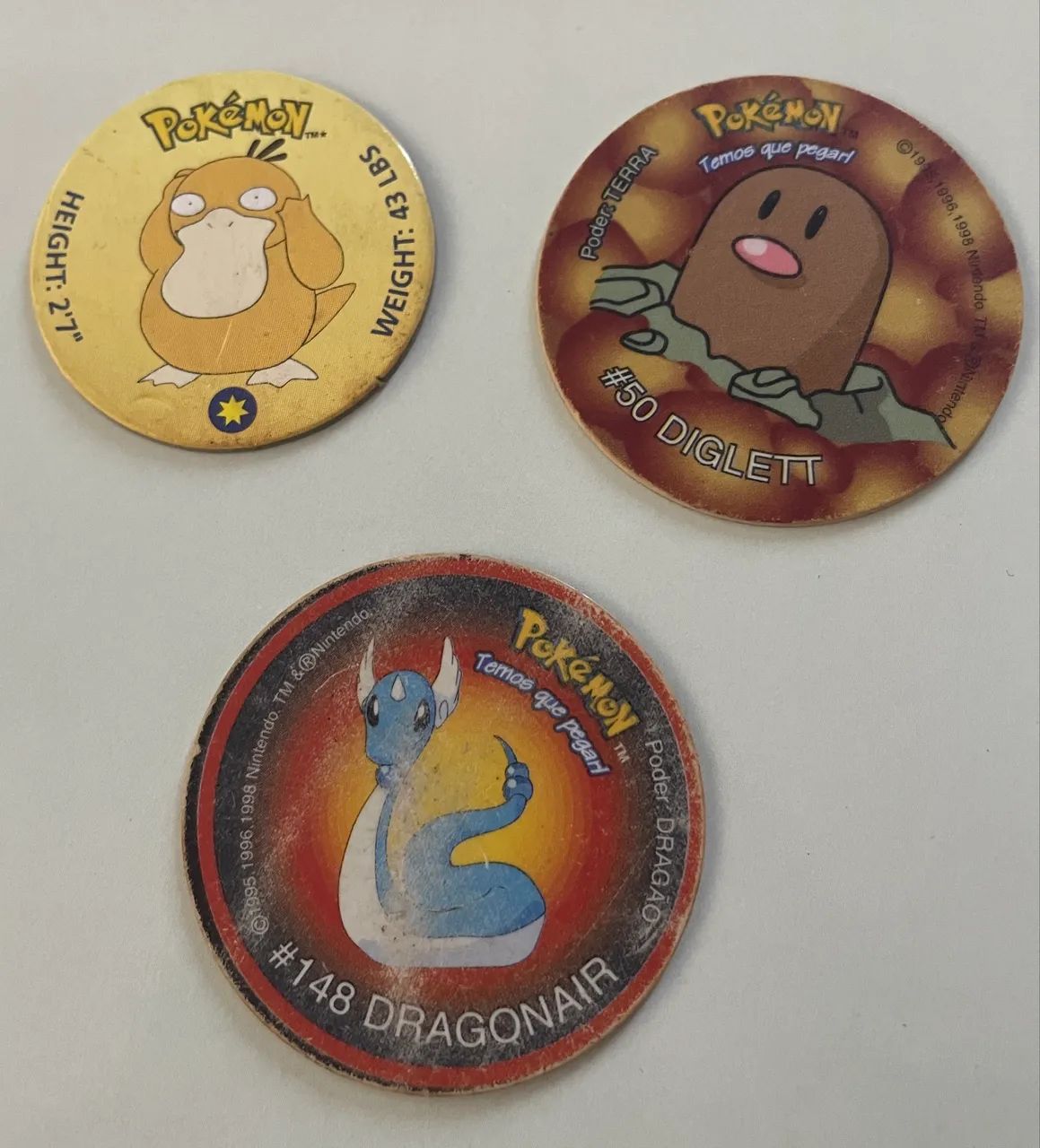 Lote 7 Tazos Pokémon Elma Chips - Dragonair #148 e Ditto #132 - Foto 5