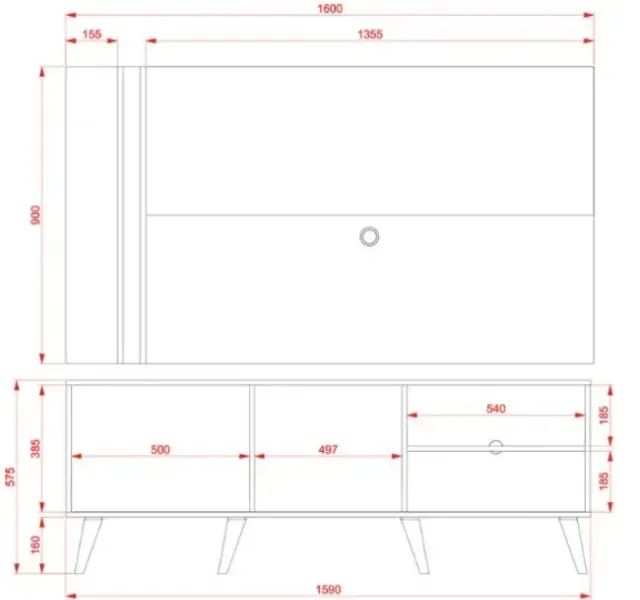 Cronos Rack with Calacata/Off-White Panel65746294713602121