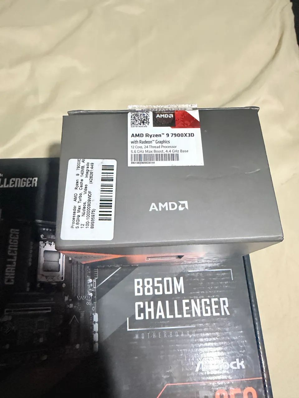 Kit placa Mãe B850m asrock challenger + processador ryzen 9 7900x3d - Foto 2