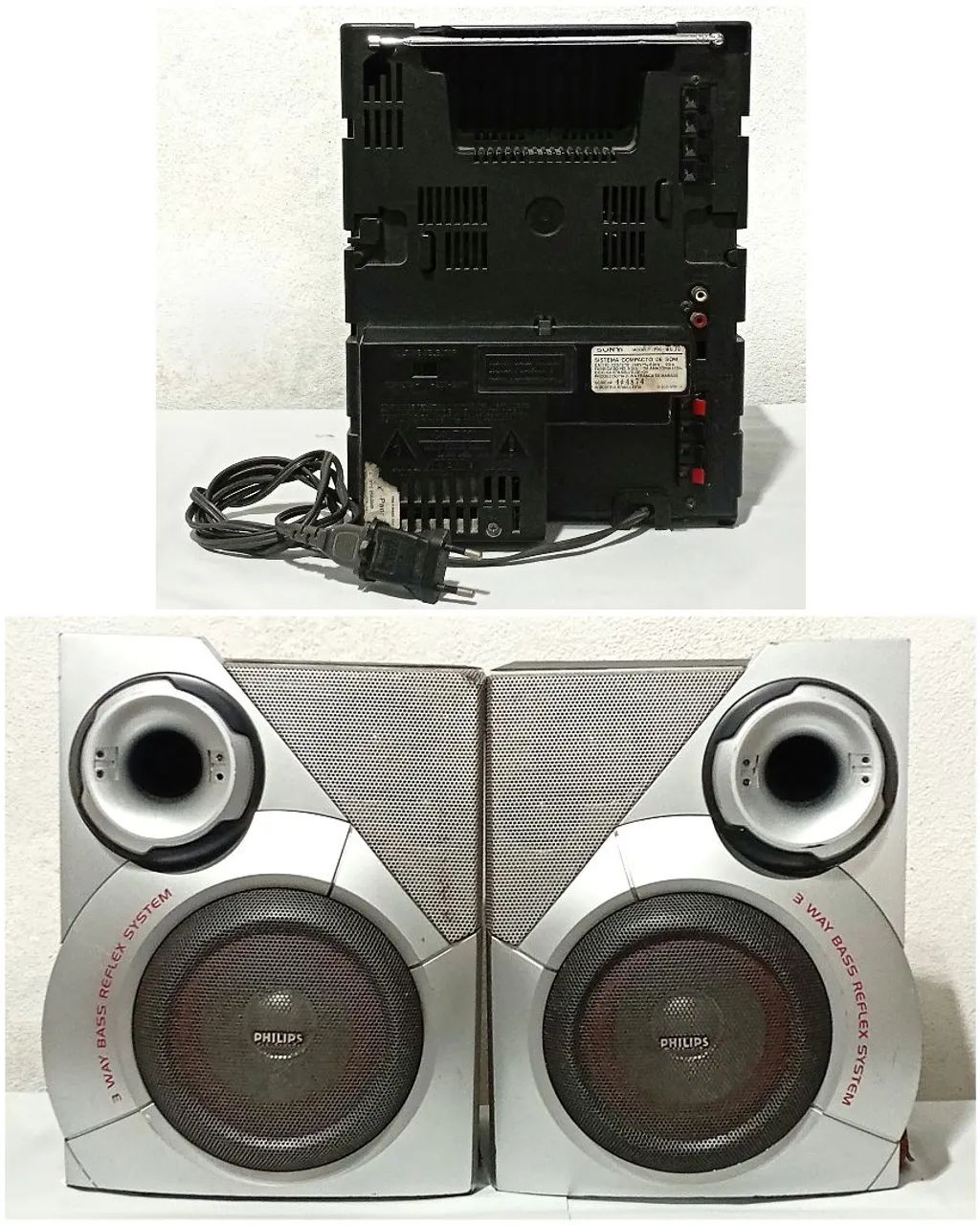 Aparelho Mini System Sony Com Caixas Phillips E Receptor Bluetooth - Foto 3