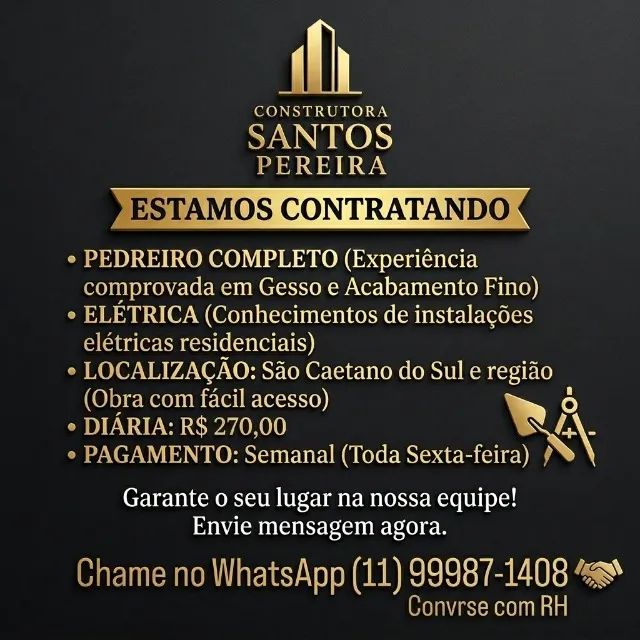 Pedreiro experiente 